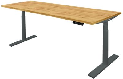 Schreibtisch elektrisch höhenverstellbar Josi | BxT 1200 x 800 mm | Gestell Weiß | Platin | Novigami